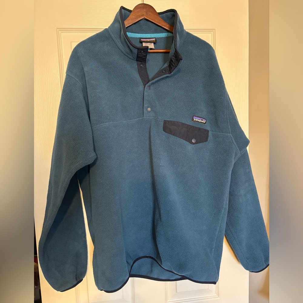 Patagonia Blue Fleece Synchilla Mens Large